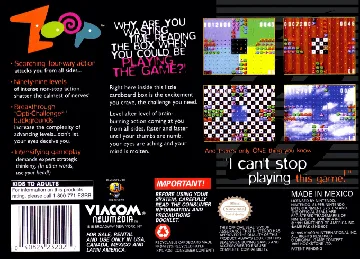 Zoop (USA) box cover back